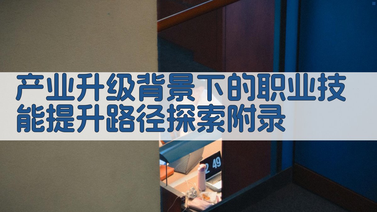 产业升级背景下的职业技能提升路径探索 · 附录 图1