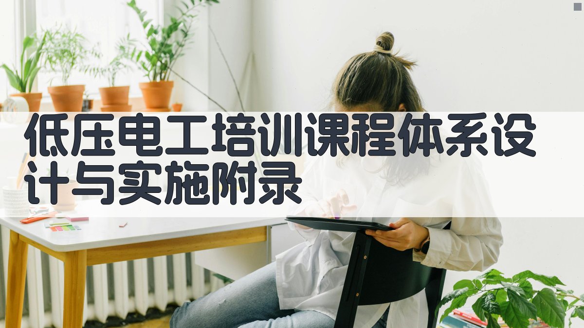 低压电工培训课程体系设计与实施 · 附录 图4