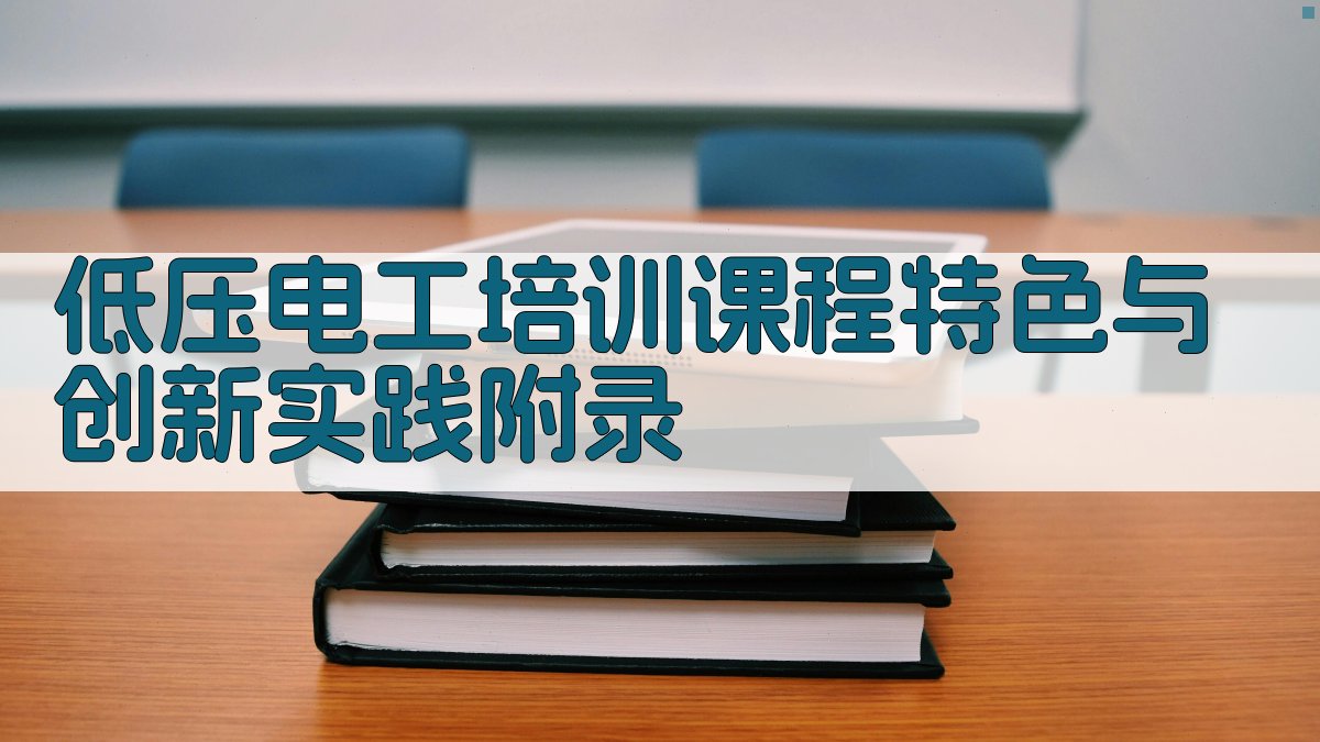 低压电工培训课程特色与创新实践 · 附录 图4