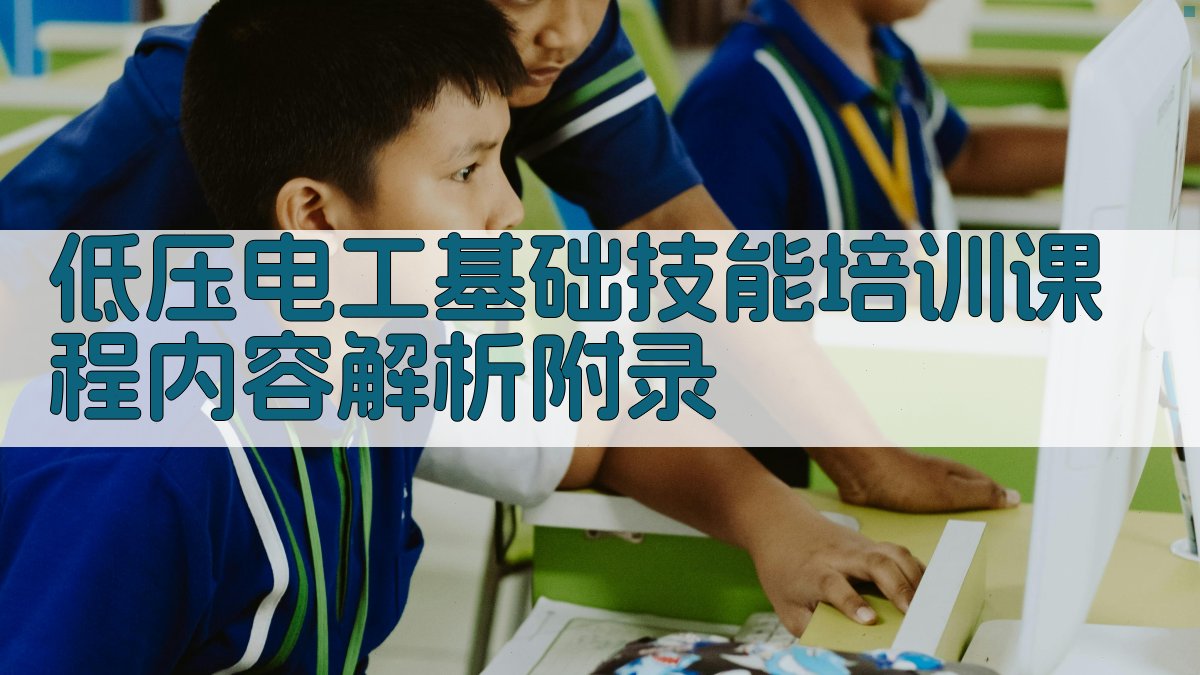低压电工基础技能培训课程内容解析 · 附录 图3