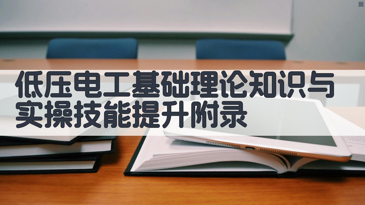 低压电工基础理论知识与实操技能提升 · 附录 图4
