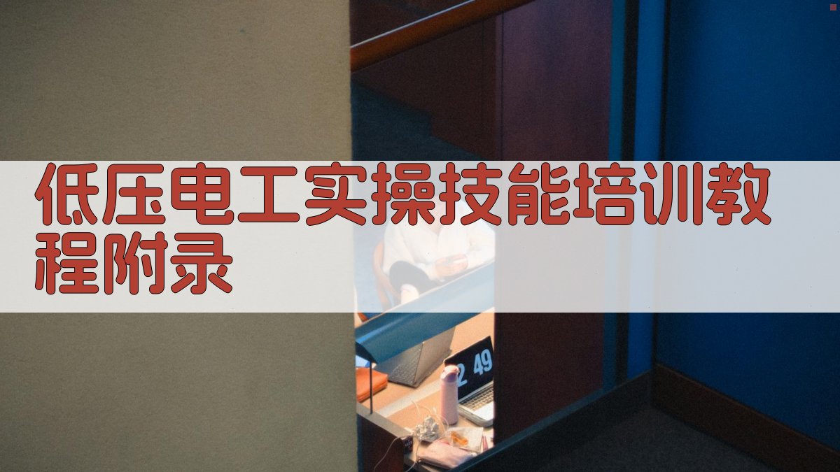 低压电工实操技能培训教程 · 附录 图3