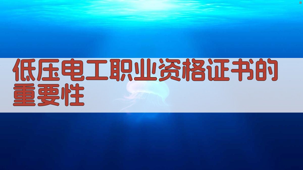 低压电工职业资格证书的重要性 图3