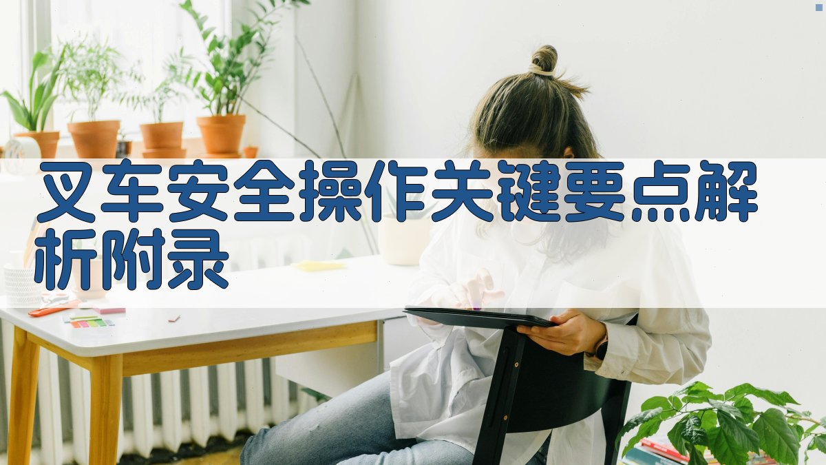 叉车安全操作关键要点解析 · 附录 图4