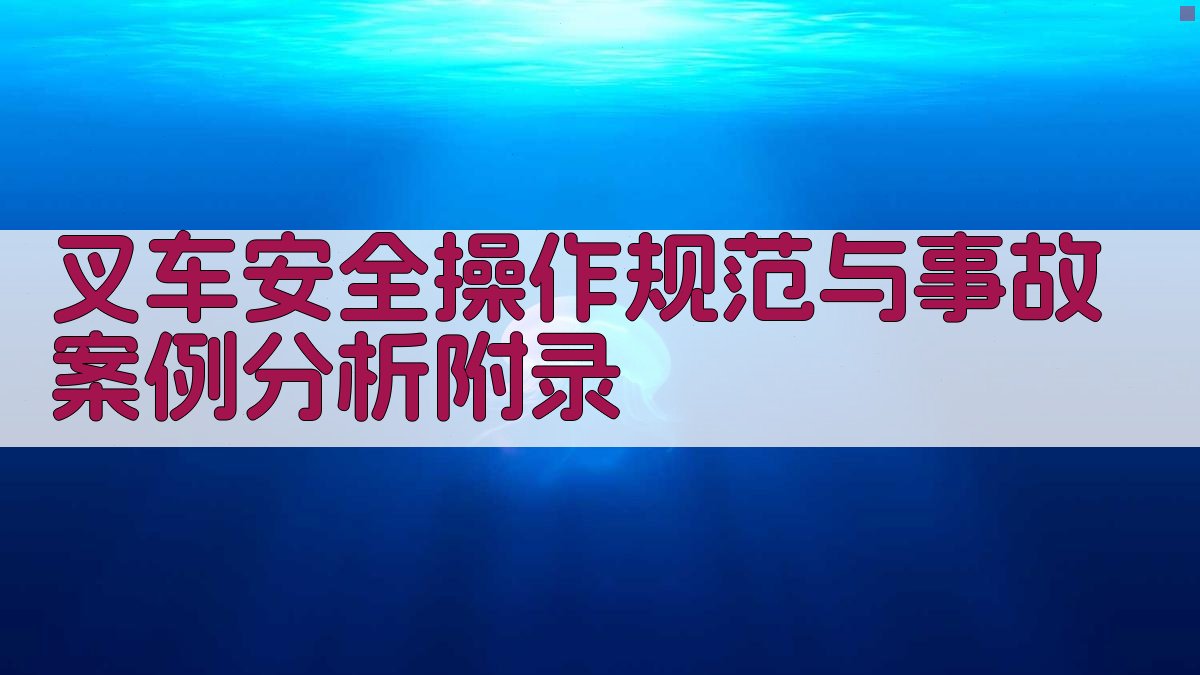 叉车安全操作规范与事故案例分析 · 附录 图5