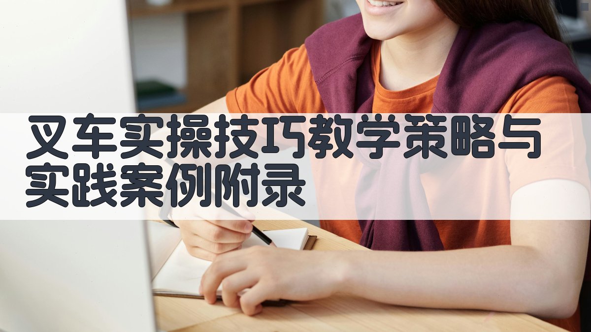 叉车实操技巧教学策略与实践案例 · 附录 图3