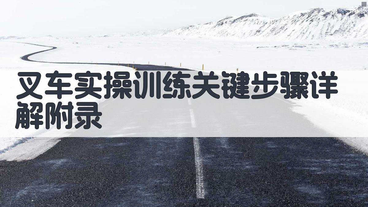 叉车实操训练关键步骤详解 · 附录 图4