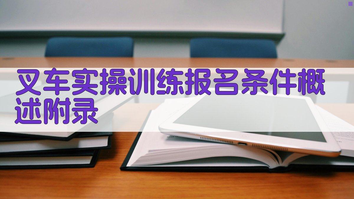 叉车实操训练报名条件概述 · 附录 图2