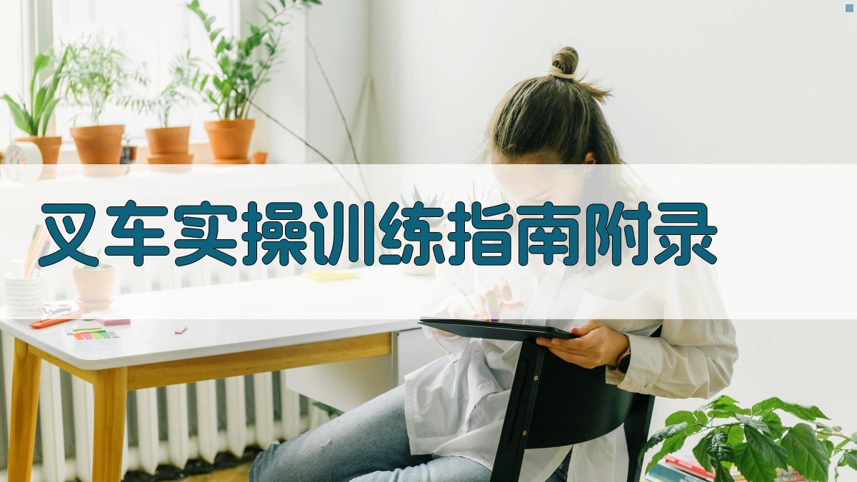 叉车实操训练指南 · 附录 图2