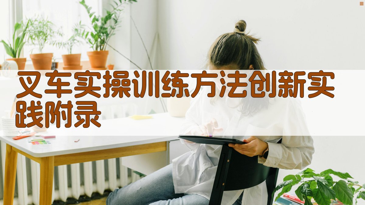 叉车实操训练方法创新实践 · 附录 图3