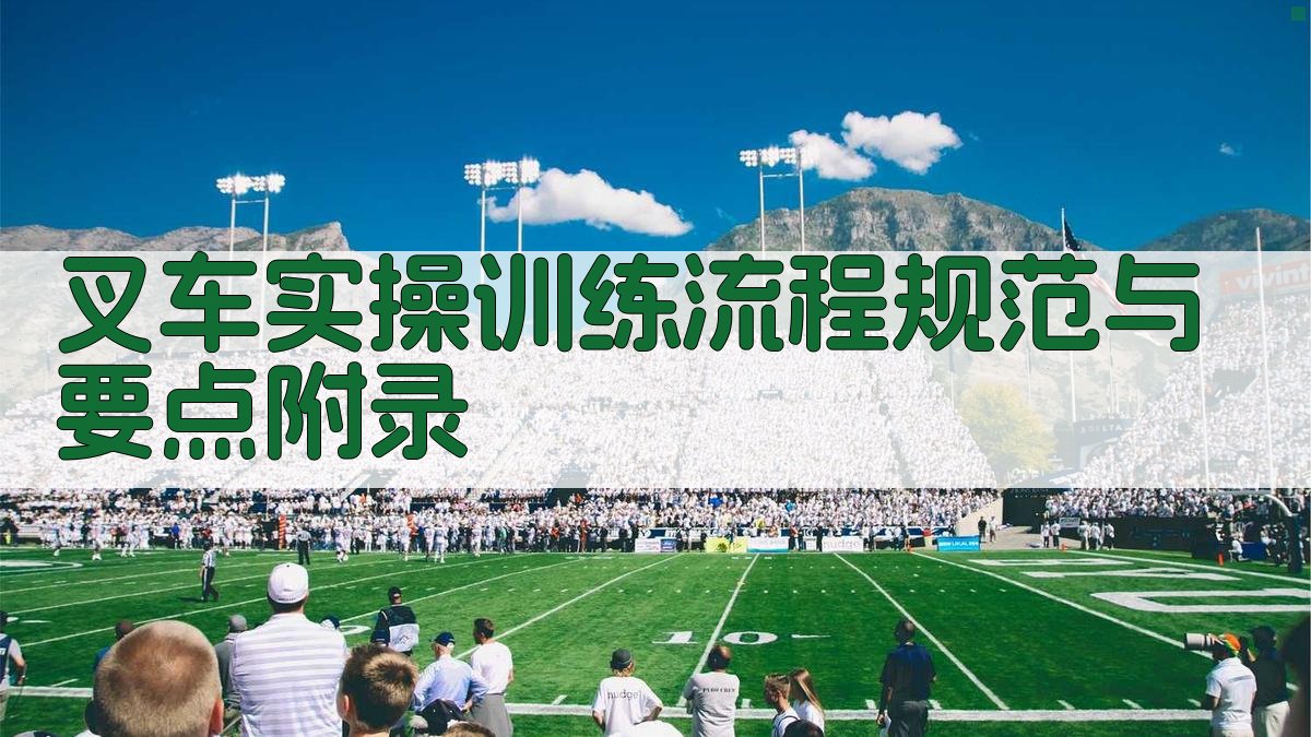 叉车实操训练流程规范与要点 · 附录 图4