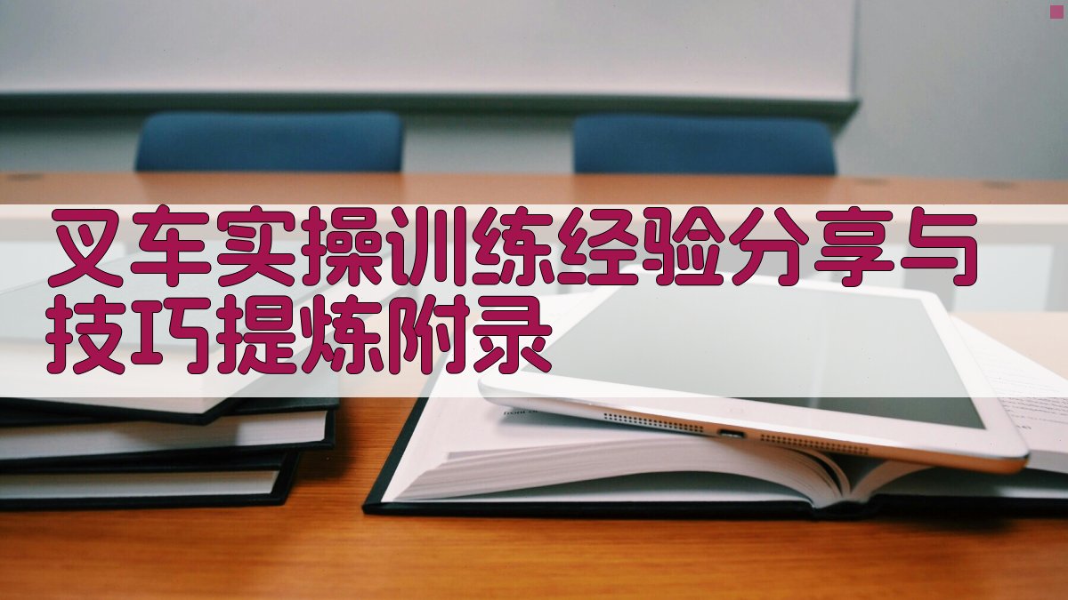 叉车实操训练经验分享与技巧提炼 · 附录 图4