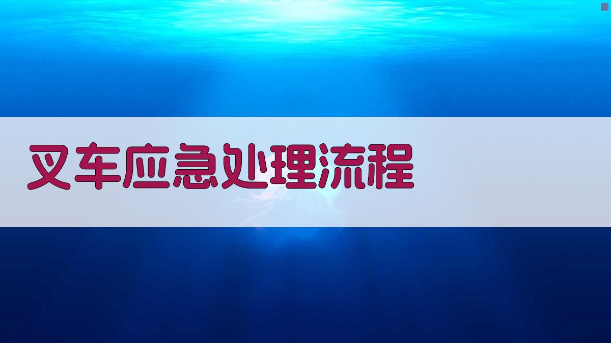 叉车应急处理流程 图4