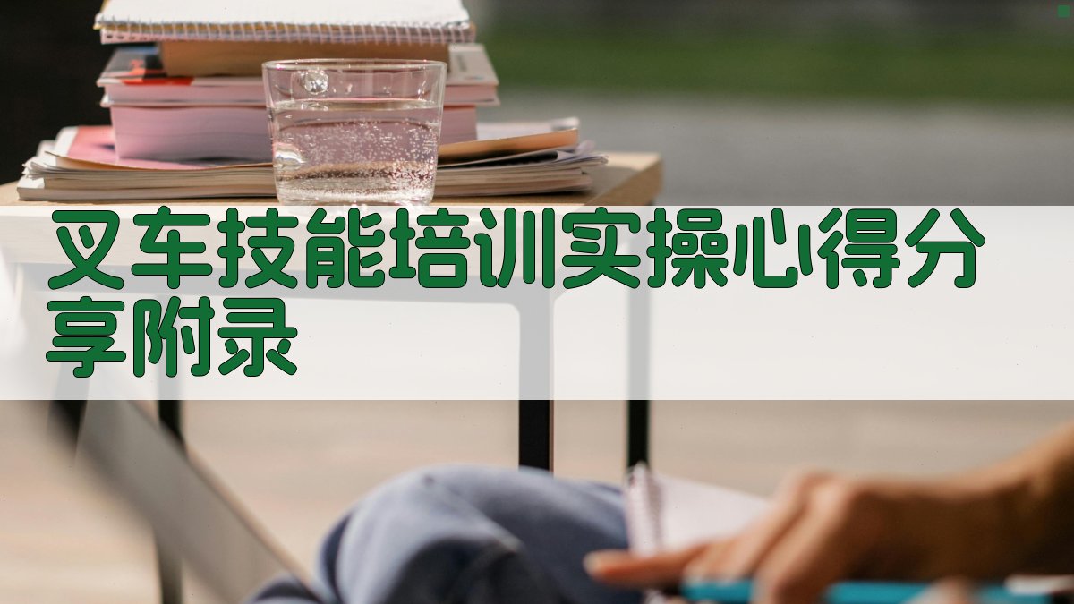 叉车技能培训实操心得分享 · 附录 图3