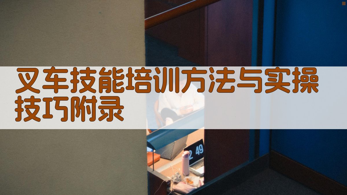 叉车技能培训方法与实操技巧 · 附录 图3