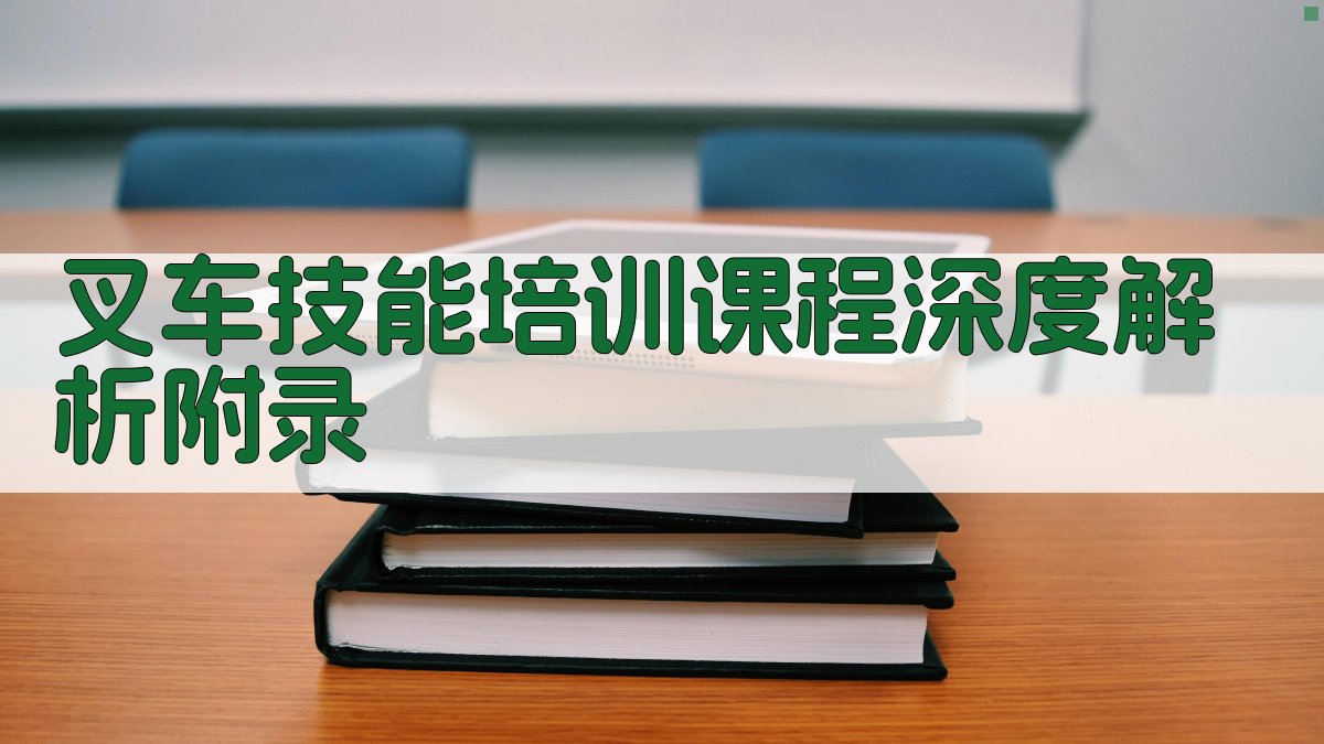 叉车技能培训课程深度解析 · 附录 图5