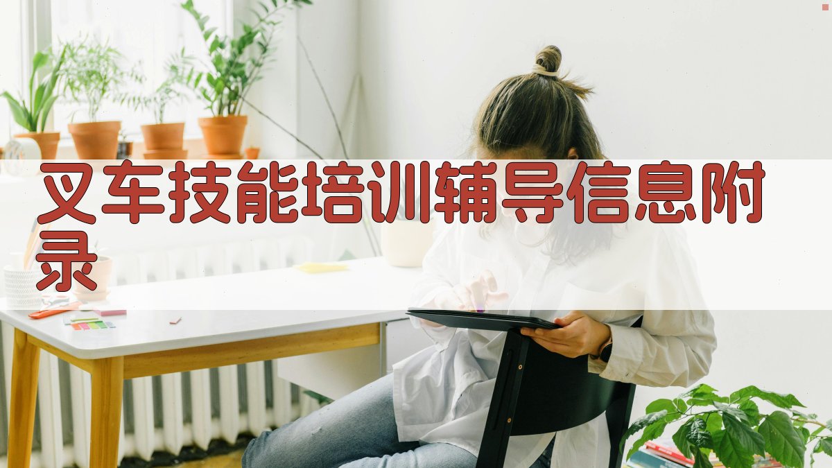 叉车技能培训辅导信息 · 附录 图3