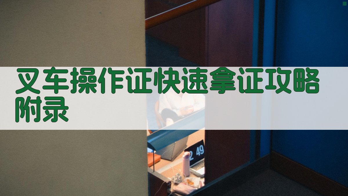 叉车操作证快速拿证攻略 · 附录 图4