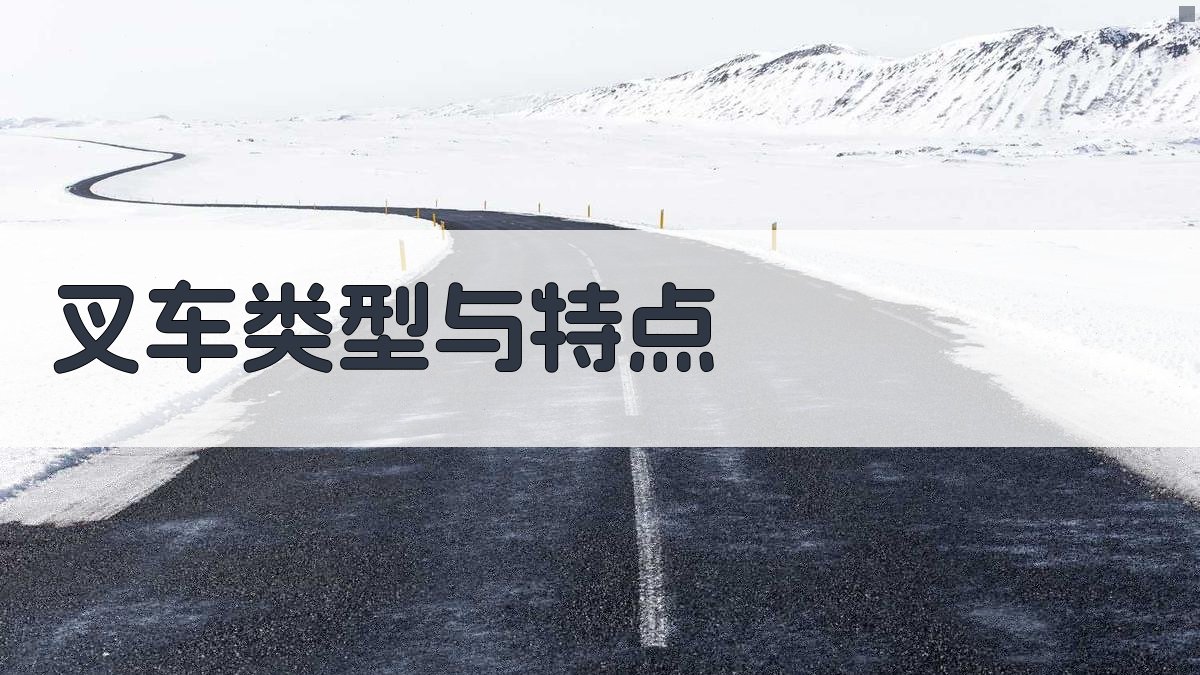 叉车类型与特点 图1