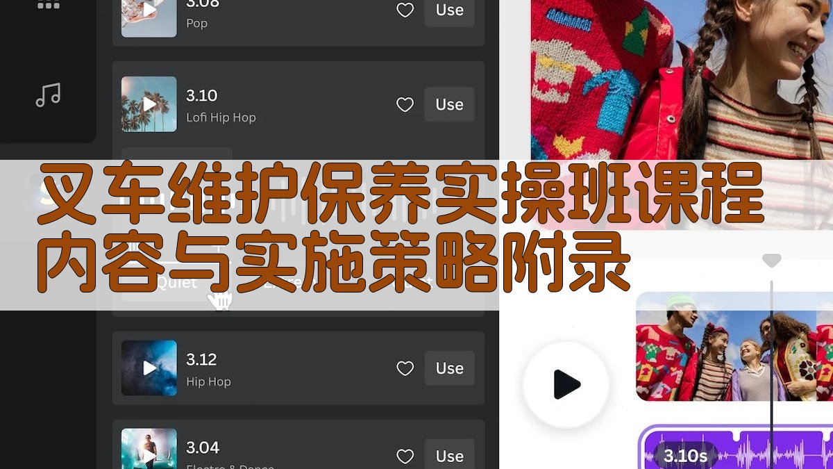叉车维护保养实操班课程内容与实施策略 · 附录 图3