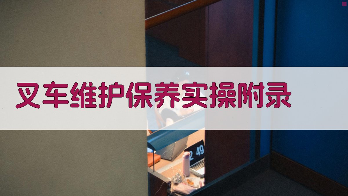 叉车维护保养实操 · 附录 图3