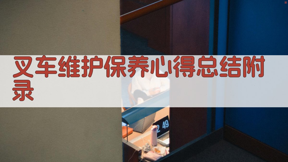 叉车维护保养心得总结 · 附录 图2