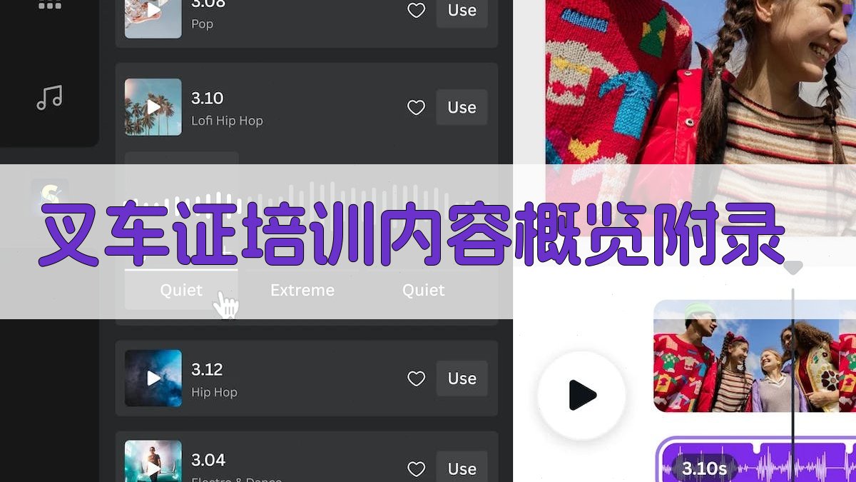 叉车证培训内容概览 · 附录 图4