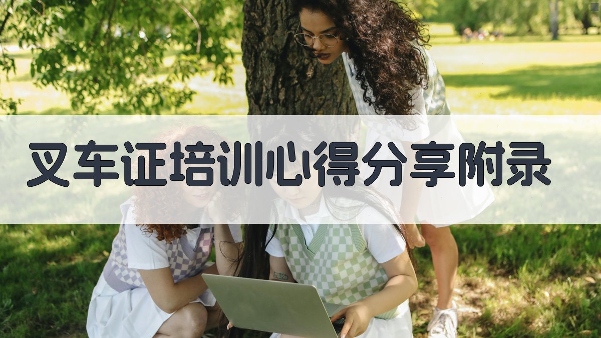 叉车证培训心得分享 · 附录 图4