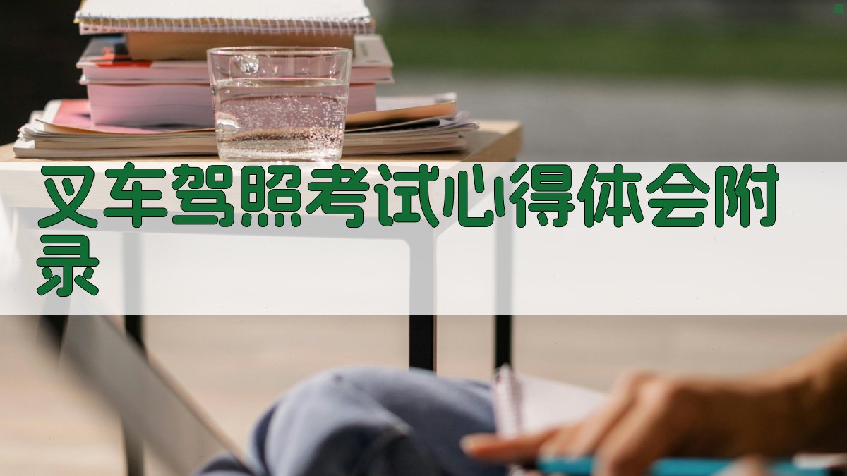 叉车驾照考试心得体会 · 附录 图5