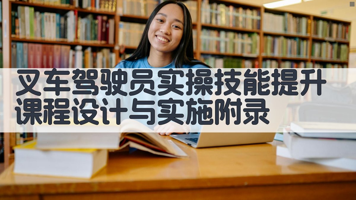 叉车驾驶员实操技能提升课程设计与实施 · 附录 图1