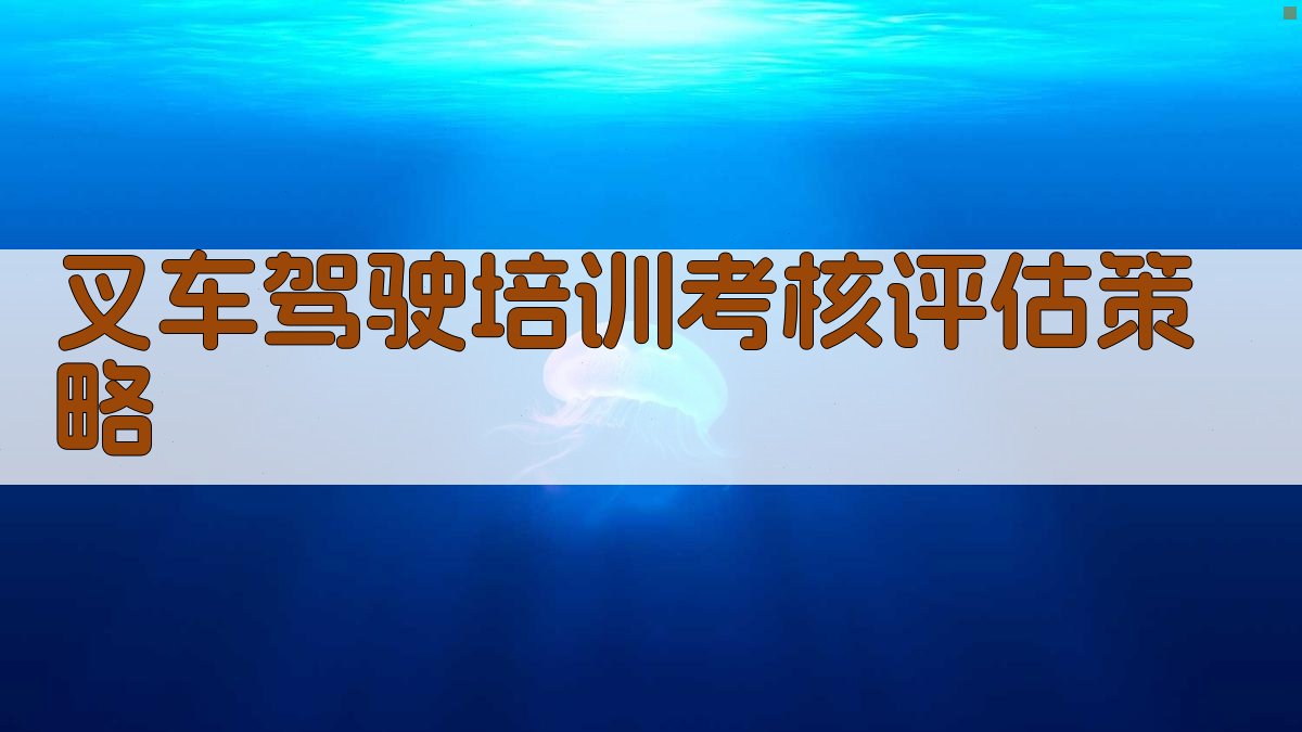 叉车驾驶培训考核评估策略 图2