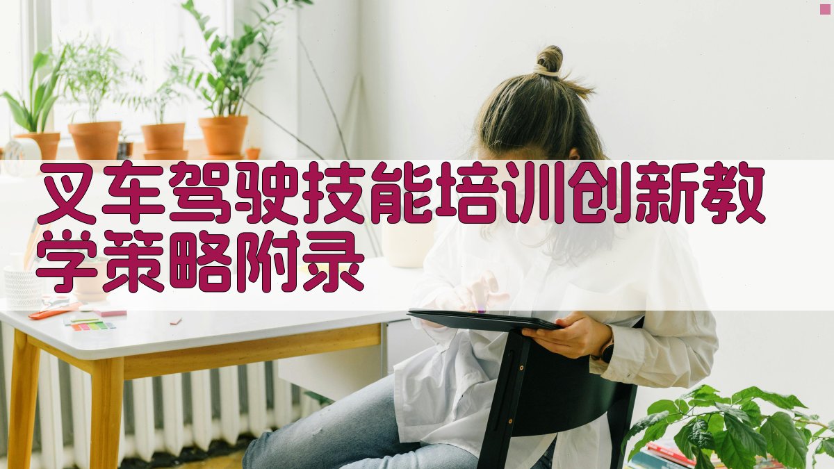 叉车驾驶技能培训创新教学策略 · 附录 图5