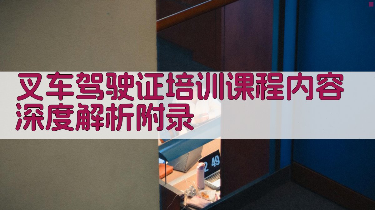 叉车驾驶证培训课程内容深度解析 · 附录 图5