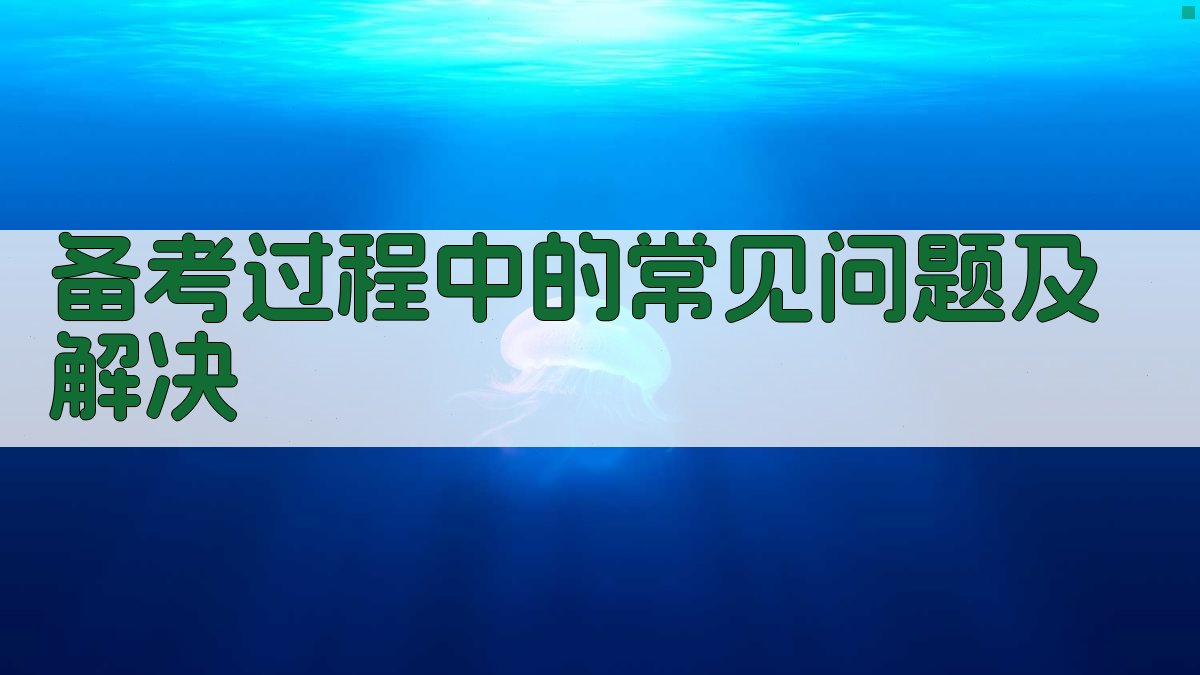 备考过程中的常见问题及解决 图4
