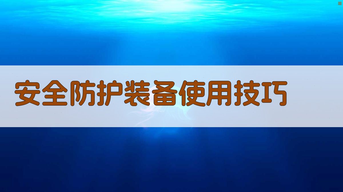安全防护装备使用技巧 图3