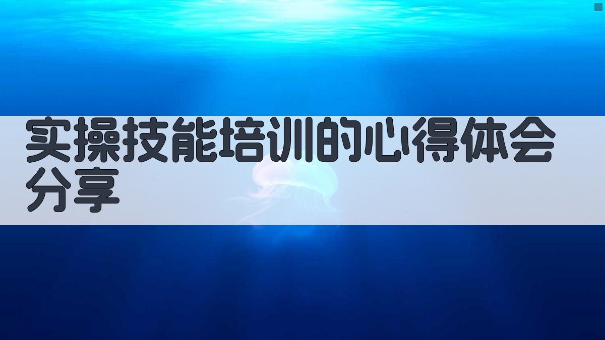 实操技能培训的心得体会分享 图3
