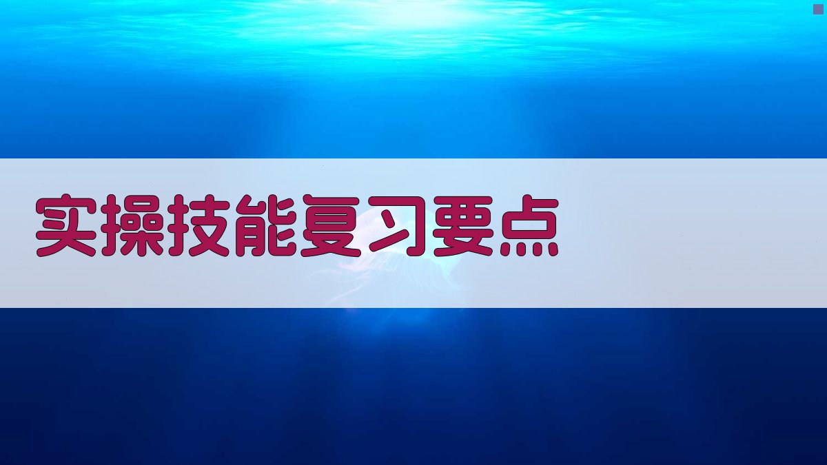 实操技能复习要点 图2