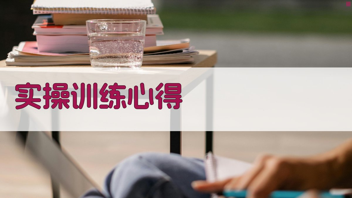 实操训练心得 图3