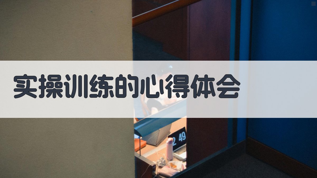 实操训练的心得体会 图3