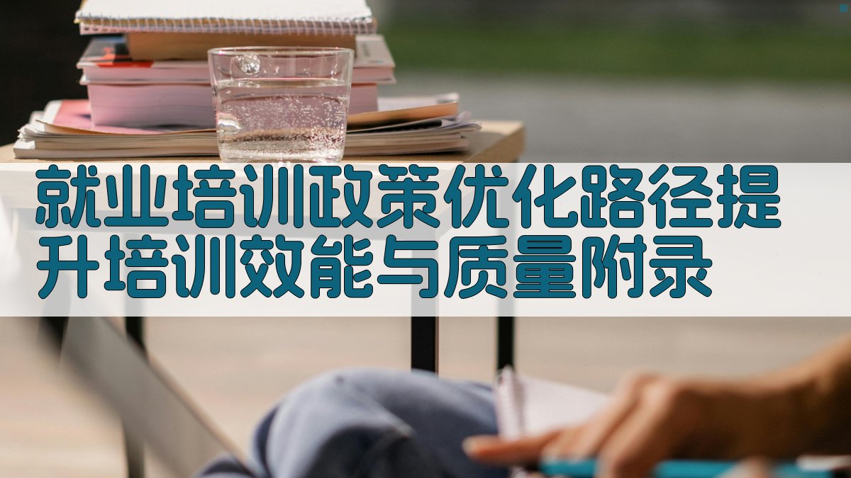 就业培训政策优化路径提升培训效能与质量 · 附录 图4