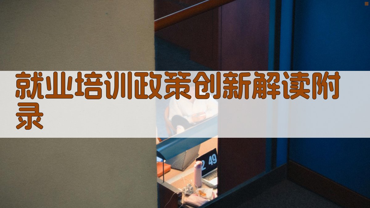 就业培训政策创新解读 · 附录 图5