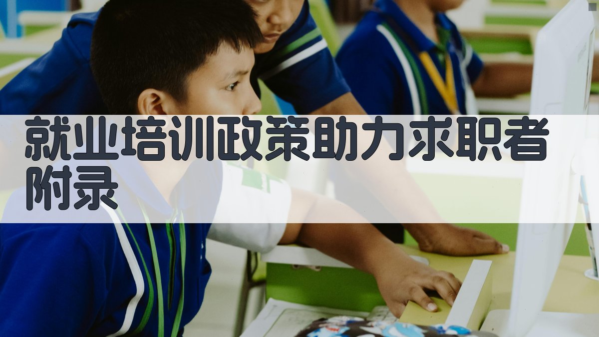 就业培训政策助力求职者 · 附录 图3