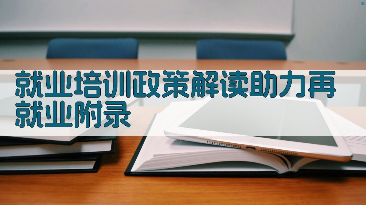 就业培训政策解读助力再就业 · 附录 图2