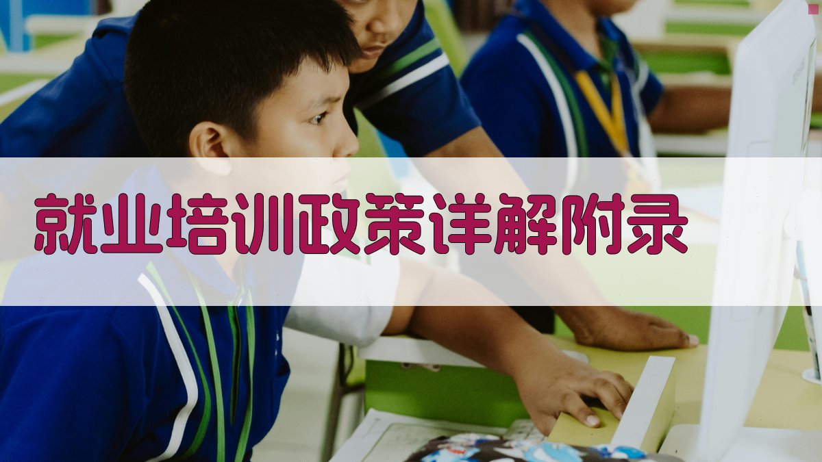 就业培训政策详解 · 附录 图3