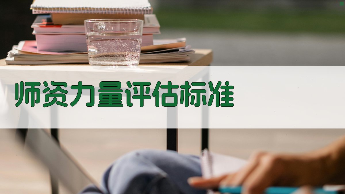 师资力量评估标准 图3