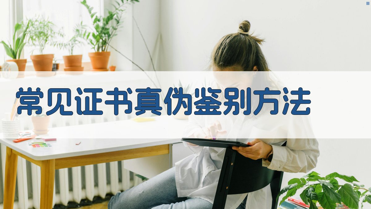 常见证书真伪鉴别方法 图1