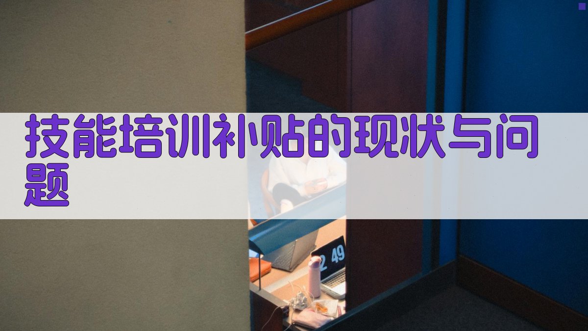 技能培训补贴的现状与问题 图1