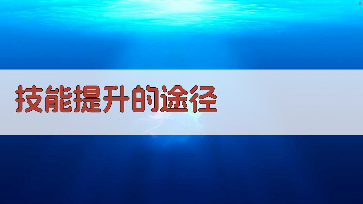 技能提升的途径 图1