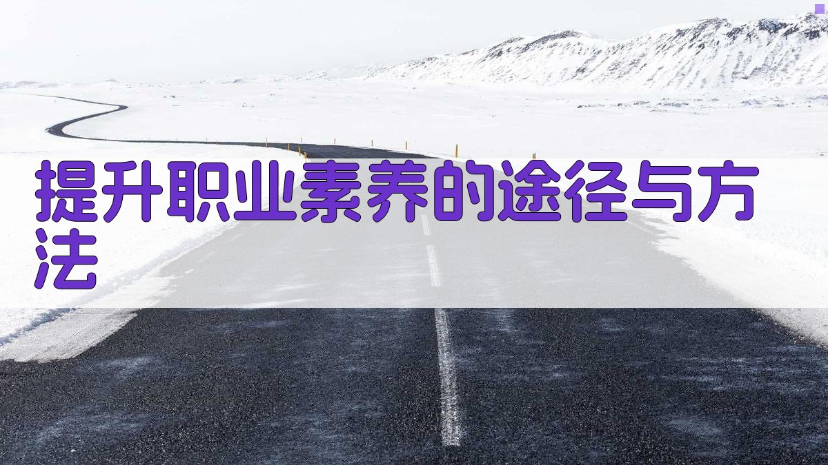 提升职业素养的途径与方法 图3