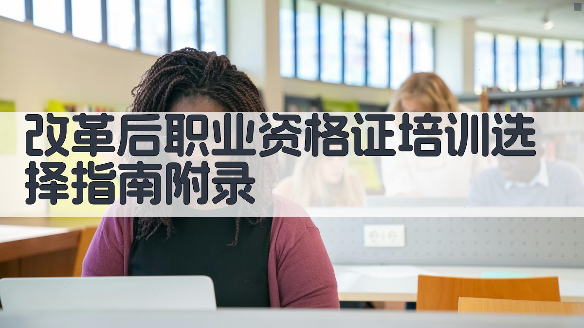 改革后职业资格证培训选择指南 · 附录 图5